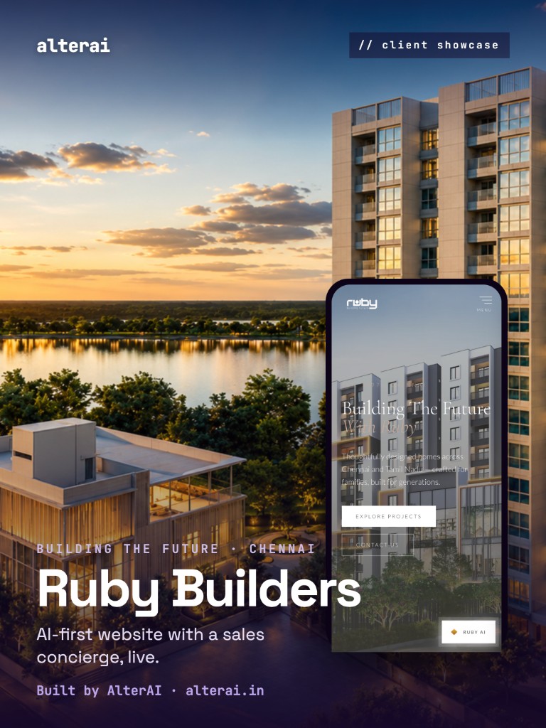 Ruby Builders — AI-first website with sales concierge, built by AlterAI
